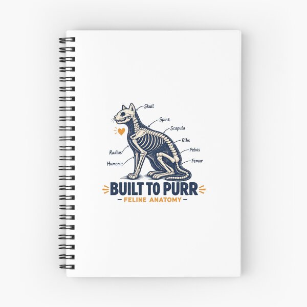 Item preview, Built to Purr – Feline Anatomy Cat Skeleton Veterinary Design designed and sold by valexstrasza.