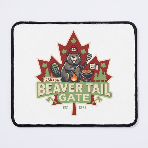 Item preview, Beaver Tail Gate — Funny Canadian BBQ T-Shirt | Est. 1867 Maple Leaf Tee designed and sold by Canadian Spirit.