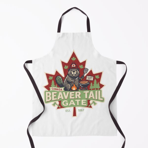 Item preview, Beaver Tail Gate — Funny Canadian BBQ T-Shirt | Est. 1867 Maple Leaf Tee designed and sold by Canadian Spirit.