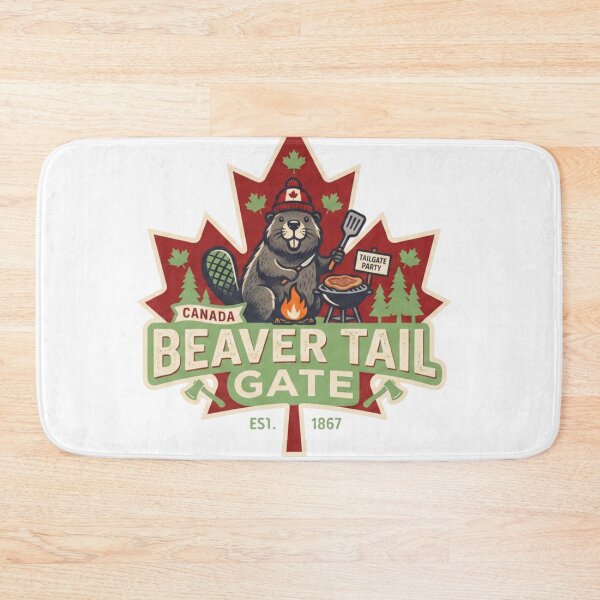 Item preview, Beaver Tail Gate — Funny Canadian BBQ T-Shirt | Est. 1867 Maple Leaf Tee designed and sold by Canadian Spirit.