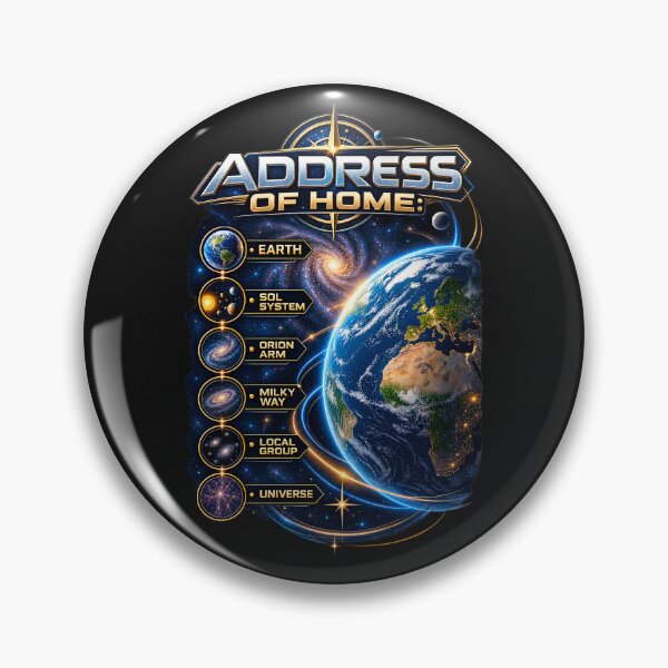 Item preview, Address of Home – Earth’s Cosmic Address Space Design designed and sold by Genius Geek.