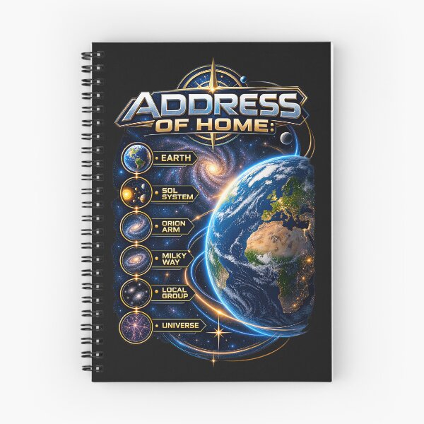 Item preview, Address of Home – Earth’s Cosmic Address Space Design designed and sold by Genius Geek.