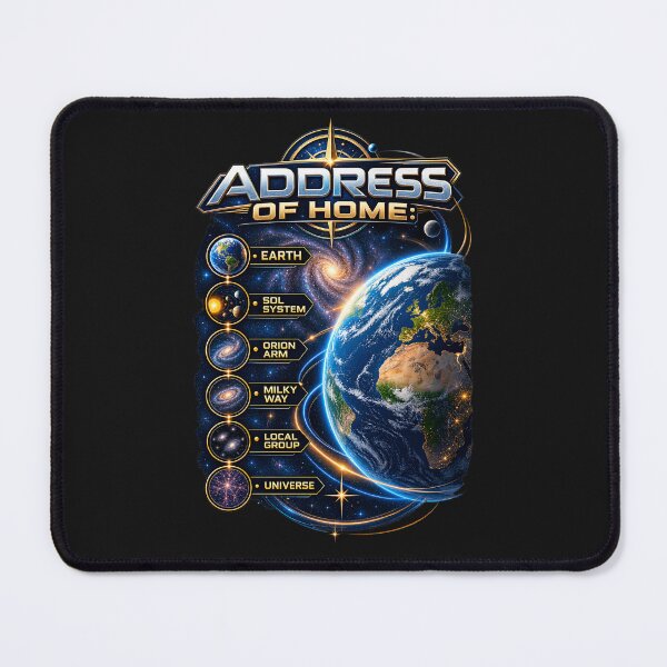 Item preview, Address of Home – Earth’s Cosmic Address Space Design designed and sold by Genius Geek.