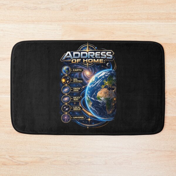 Item preview, Address of Home – Earth’s Cosmic Address Space Design designed and sold by Genius Geek.