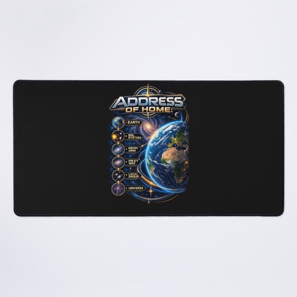 Item preview, Address of Home – Earth’s Cosmic Address Space Design designed and sold by Genius Geek.