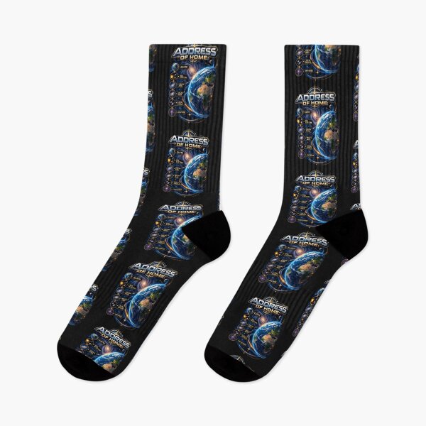 Item preview, Address of Home – Earth’s Cosmic Address Space Design designed and sold by Genius Geek.