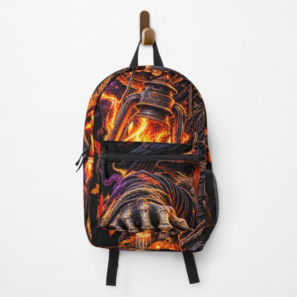 Item preview, Pumpkin Scarecrow Halloween Art – Flaming Jack O Lantern Gothic Horror Design designed and sold by Emoji Emblems.