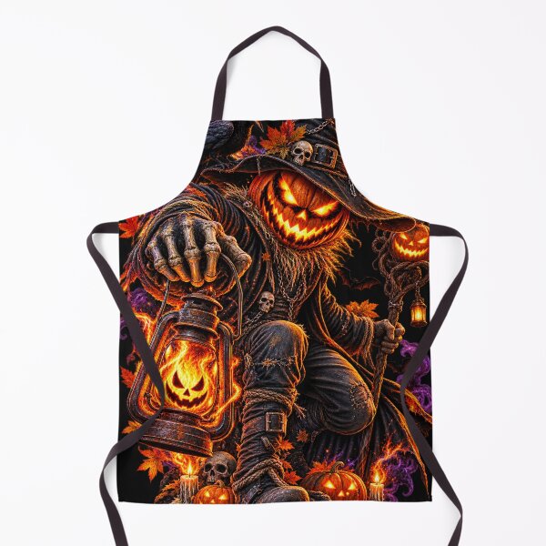 Item preview, Pumpkin Scarecrow Halloween Art – Flaming Jack O Lantern Gothic Horror Design designed and sold by Emoji Emblems.