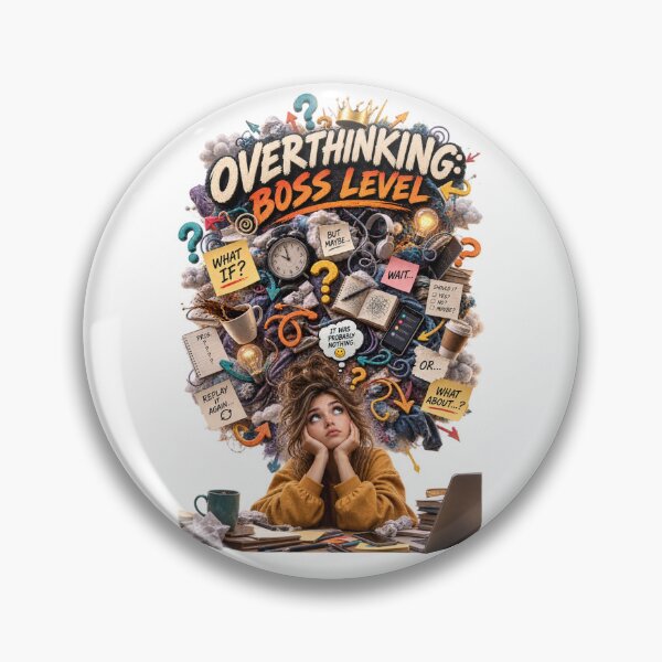 Item preview, Overthinking Boss Level – Funny Brain Chaos Comic designed and sold by Golden Era Studio.