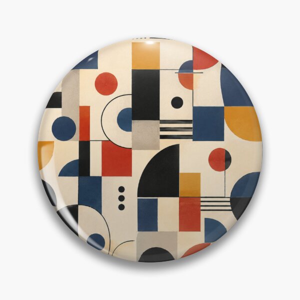 Item preview, Bauhaus Geometric Abstract Pattern Mid Century Modern designed and sold by QCena.