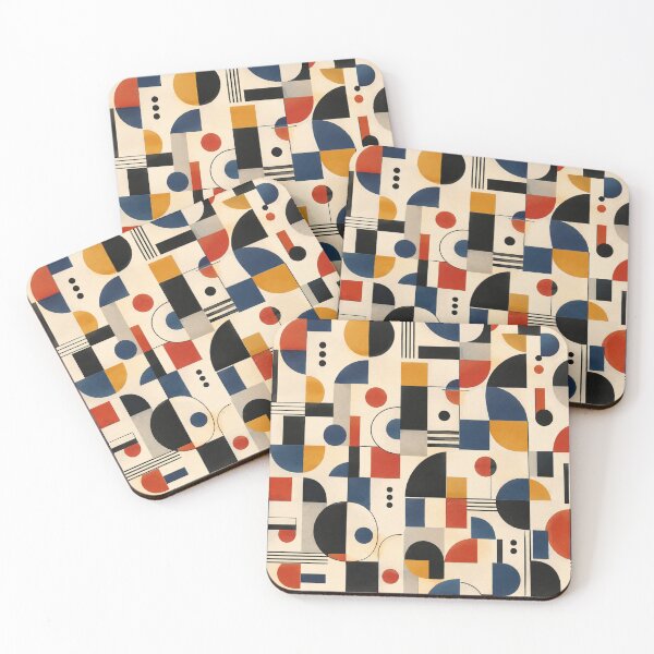 Item preview, Bauhaus Geometric Abstract Pattern Mid Century Modern designed and sold by QCena.