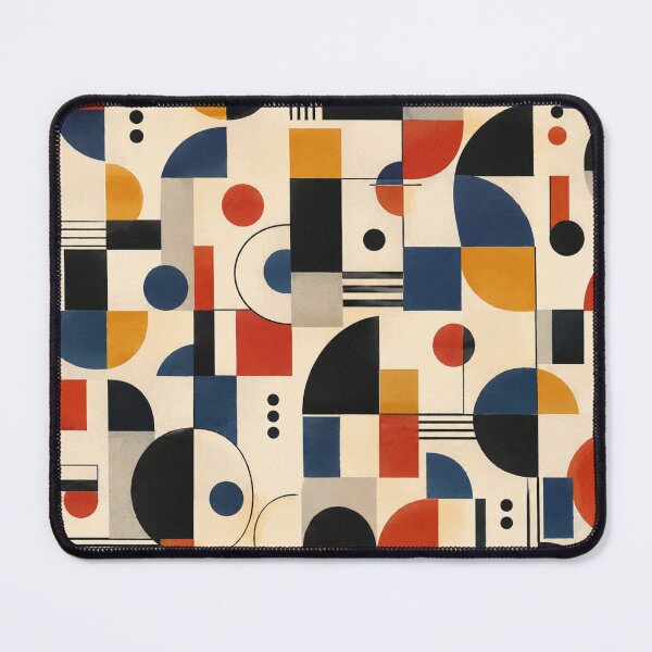 Item preview, Bauhaus Geometric Abstract Pattern Mid Century Modern designed and sold by QCena.