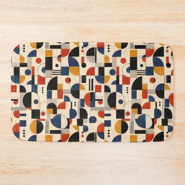 Item preview, Bauhaus Geometric Abstract Pattern Mid Century Modern designed and sold by QCena.