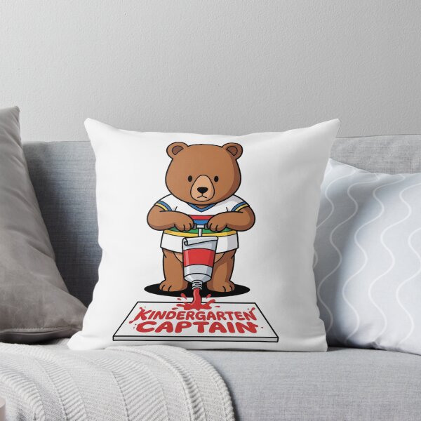 Item preview, Cute Teddy Bear Squeezing Red Paint Kindergarten Captain designed and sold by Rare By Hero.