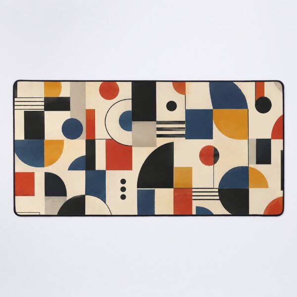 Item preview, Bauhaus Geometric Abstract Pattern Mid Century Modern designed and sold by QCena.