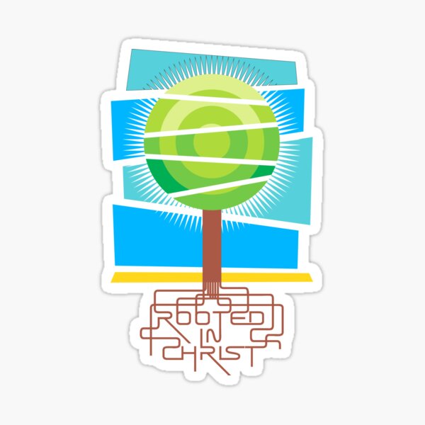 Item preview, Rooted in Christ - Design of a Tree with Roots that Spell Out the Bible Verse designed and sold by Vector-Artist.