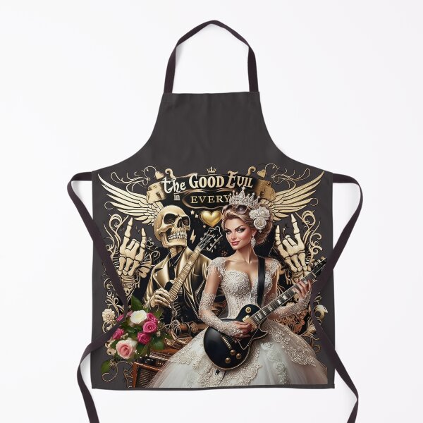 Item preview, Rocker Bride Skeleton Guitar Tattoo designed and sold by Voodoo Store Paranormal Collections.