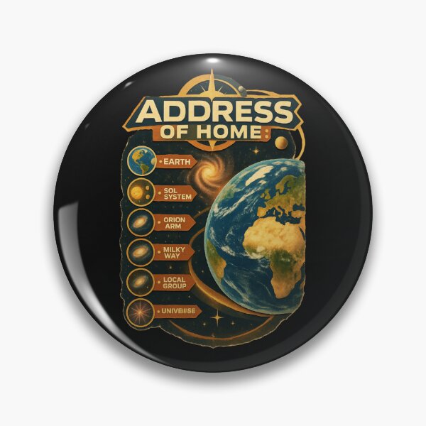 Item preview, Address of Home – Earth’s Cosmic Address Space Design designed and sold by Genius Geek.