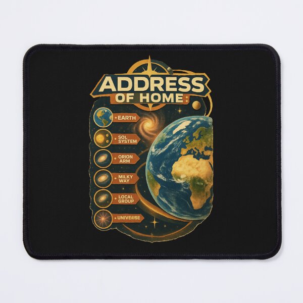 Item preview, Address of Home – Earth’s Cosmic Address Space Design designed and sold by Genius Geek.