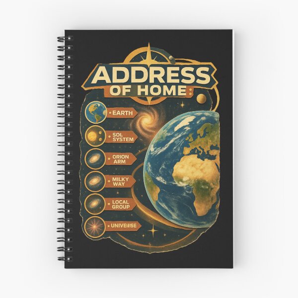 Item preview, Address of Home – Earth’s Cosmic Address Space Design designed and sold by Genius Geek.