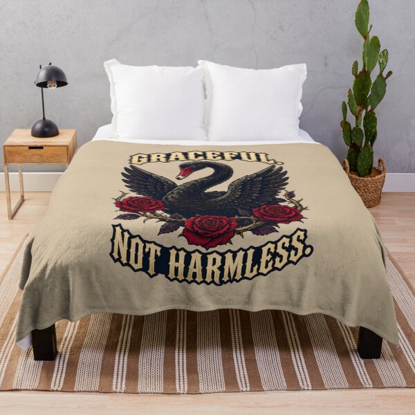 Item preview, Graceful, Not Harmless – Black Swan & Red Roses Gothic Design designed and sold by VioVibe.