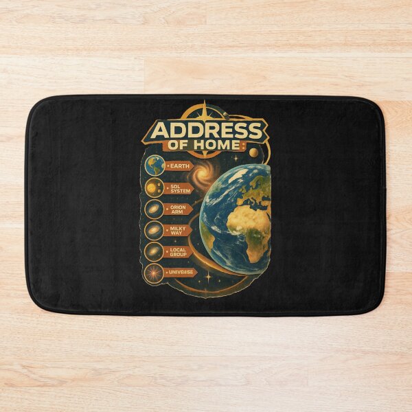 Item preview, Address of Home – Earth’s Cosmic Address Space Design designed and sold by Genius Geek.