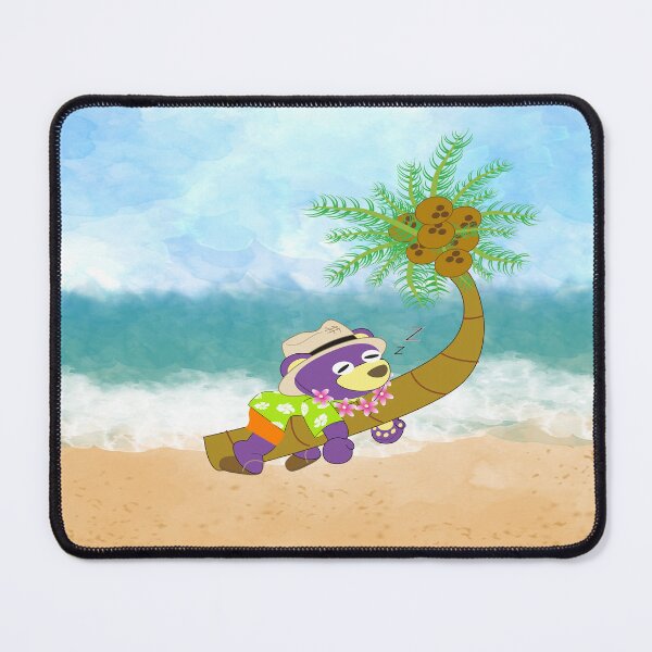 Item preview, Mr.purple bear is lying down on the coconut tree,lazy summer,lazy bear designed and sold by Figaro-17.