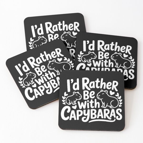 Item preview, I’d Rather Be With Capybaras designed and sold by theartfulaspie.