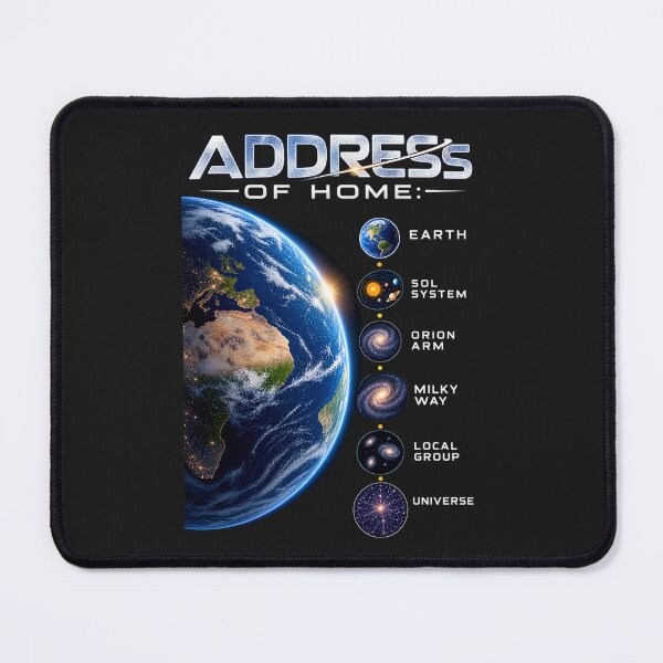 Item preview, Address of Home – Earth’s Cosmic Address Space Design designed and sold by Genius Geek.