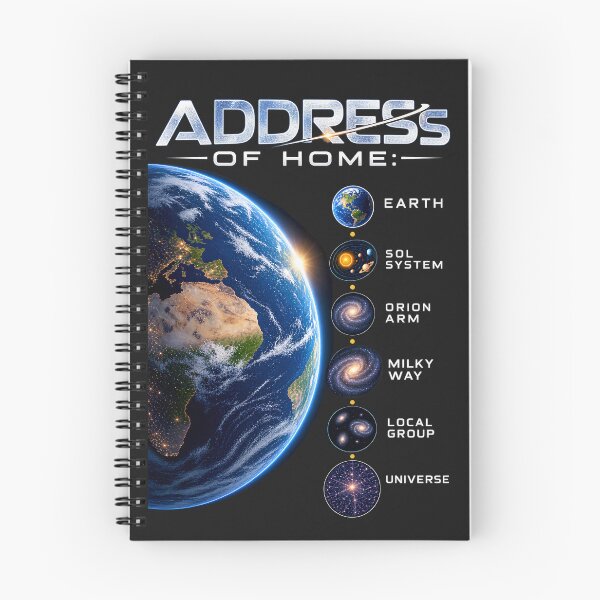 Item preview, Address of Home – Earth’s Cosmic Address Space Design designed and sold by Genius Geek.