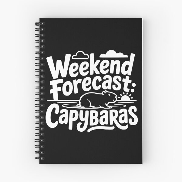Item preview, Weekend Forecast Capybaras designed and sold by theartfulaspie.