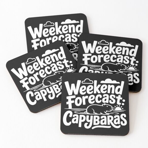 Item preview, Weekend Forecast Capybaras designed and sold by theartfulaspie.
