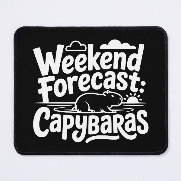 Item preview, Weekend Forecast Capybaras designed and sold by theartfulaspie.