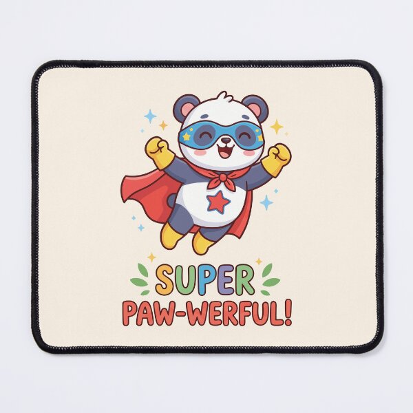 Item preview, Super Paw-Werful Panda Hero Cute Flying Superhero designed and sold by Amir Faysal.
