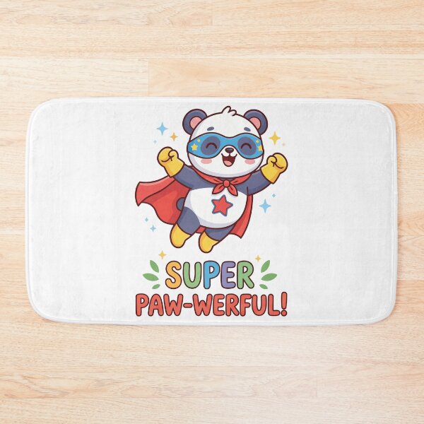 Item preview, Super Paw-Werful Panda Hero Cute Flying Superhero designed and sold by Amir Faysal.