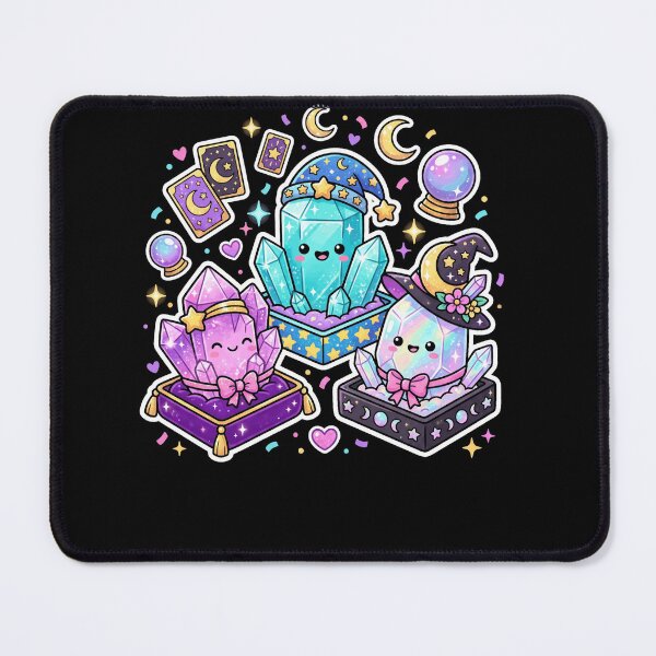 Item preview, Cute Kawaii Magical Crystals Pastel Goth Witchy Sticker Art designed and sold by ArcaneArtistry.