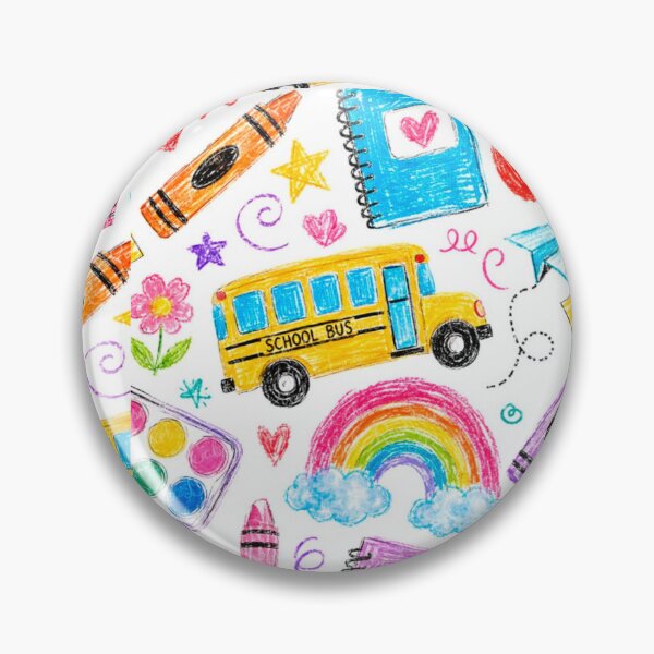 Item preview, ​Back To School Crayon Doodle Pattern designed and sold by crystalar95.