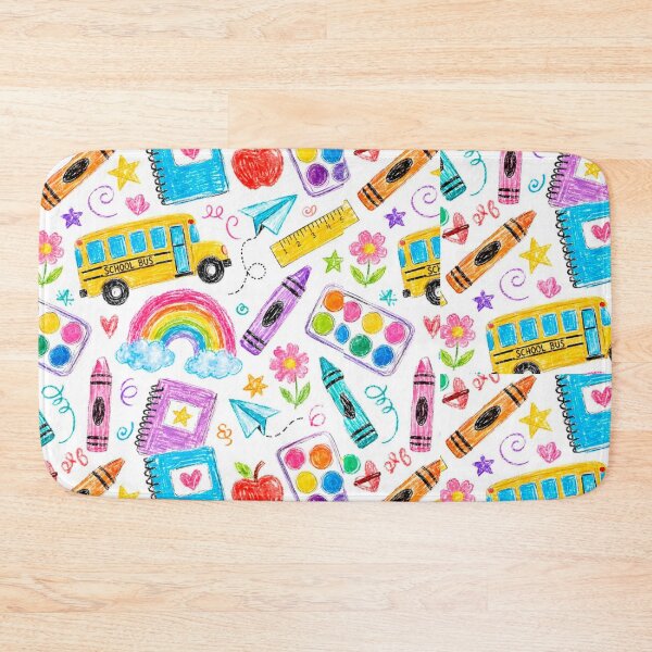 Item preview, ​Back To School Crayon Doodle Pattern designed and sold by crystalar95.