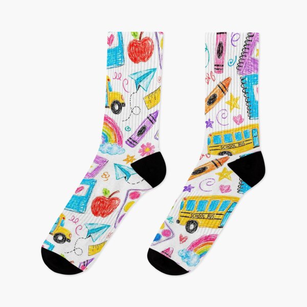 Item preview, ​Back To School Crayon Doodle Pattern designed and sold by crystalar95.
