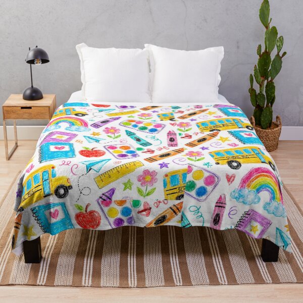 Item preview, ​Back To School Crayon Doodle Pattern designed and sold by crystalar95.