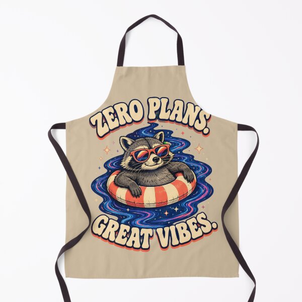 Item preview, Zero Plans, Great Vibes – Chill Raccoon Summer Design designed and sold by VioVibe.