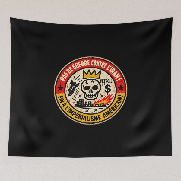Item preview, No War on Iran! End U.S. Imperialism (French Version) designed and sold by DIRTYDUNNZ.