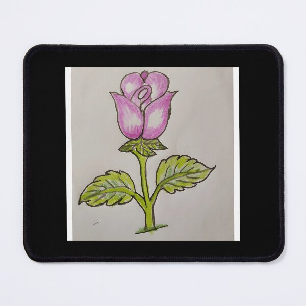 Item preview, Purple Rose Flower Drawing designed and sold by ArtBykaleaya.