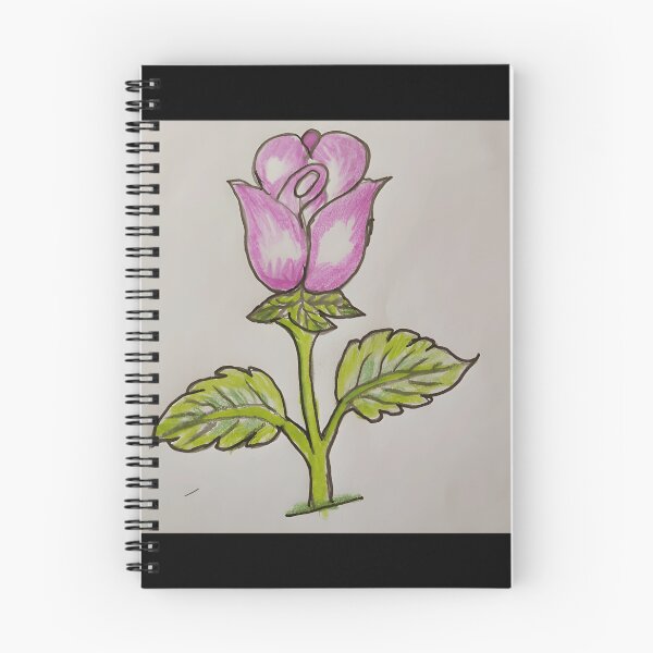 Item preview, Purple Rose Flower Drawing designed and sold by ArtBykaleaya.
