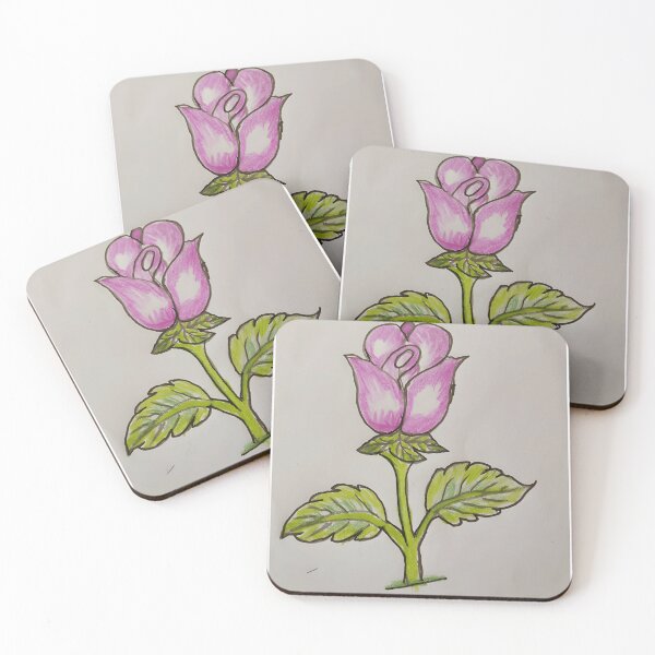 Item preview, Purple Rose Flower Drawing designed and sold by ArtBykaleaya.