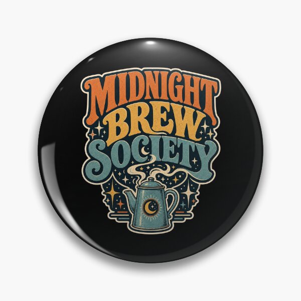Item preview, Celestial Coffee Pot - Retro Midnight Brew Society designed and sold by Graphic Vibe Designs.