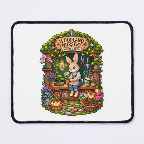Item preview, Woodland Nursery | Magical Blossoms | Bunny Gardener | Cottagecore Garden designed and sold by MrDev.
