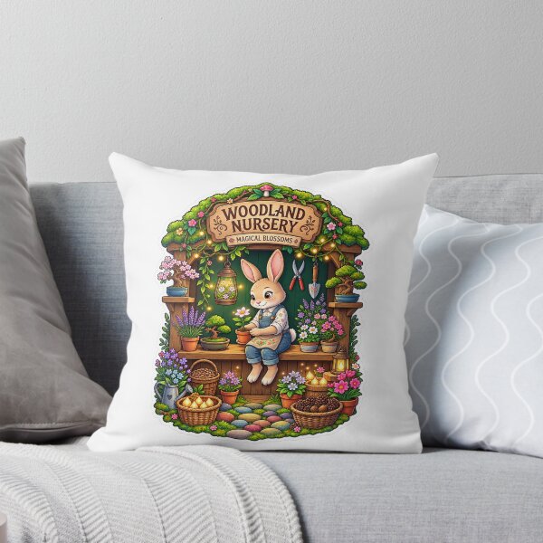 Item preview, Woodland Nursery | Magical Blossoms | Bunny Gardener | Cottagecore Garden designed and sold by MrDev.