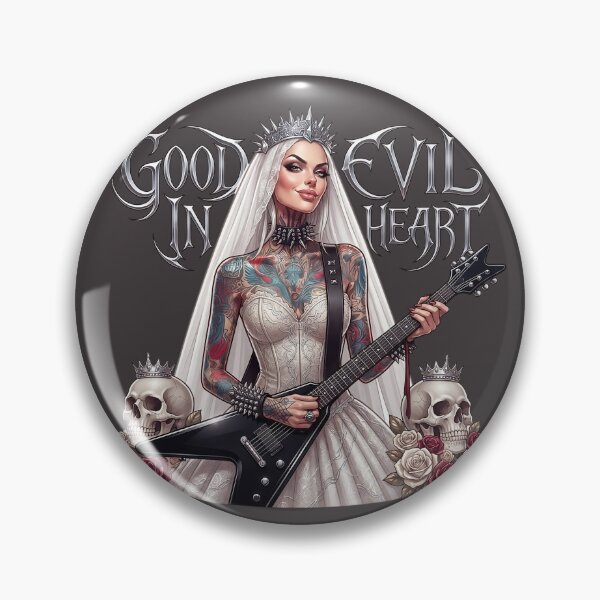 Item preview, Brutal Guitar Bride Skull Tattoo designed and sold by Voodoo Store Paranormal Collections.