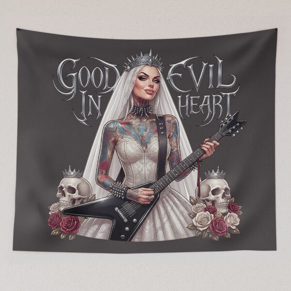 Item preview, Brutal Guitar Bride Skull Tattoo designed and sold by Voodoo Store Paranormal Collections.